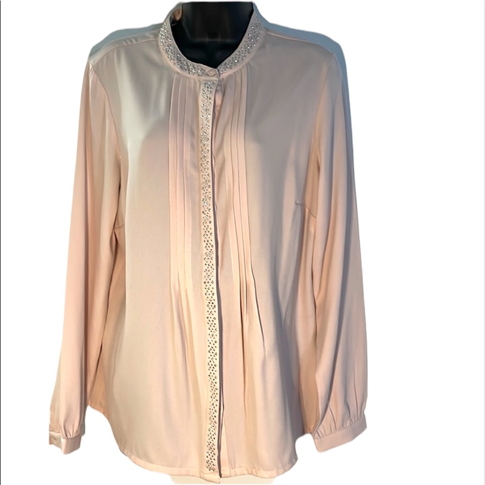 Fair Lady rhinestone embellished size 10 blouse Barbiecore